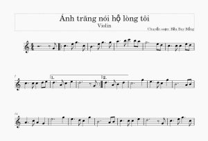 Ánh trăng nói hộ lòng tôi - Violin Sheet Music